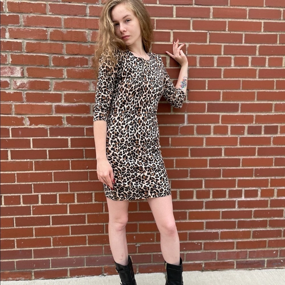 Moda International bodycon 3/4 sleeve dress